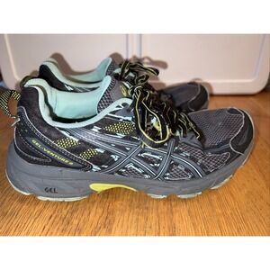 Asics Gel-Venture 6 Trail Running Shoes Black Mint Green Grey T7G1N Womens‎ 8.5
